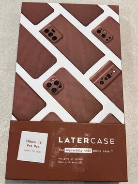 Latercase iPhone 15 Pro Max Case Cyber Edition Coffee Brown NIB 2X